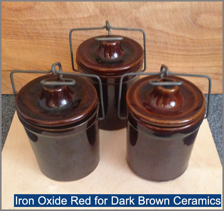 Iron Oxide Red for Dark Brown Ceramics (pottery and porcelain)